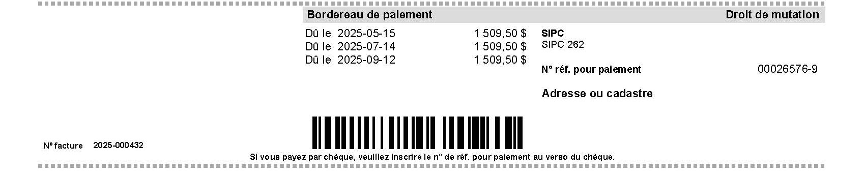 Compte de mutation immobilière