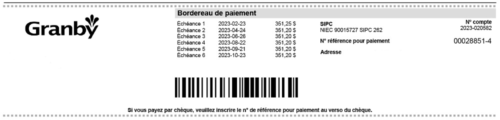 Compte de taxation
