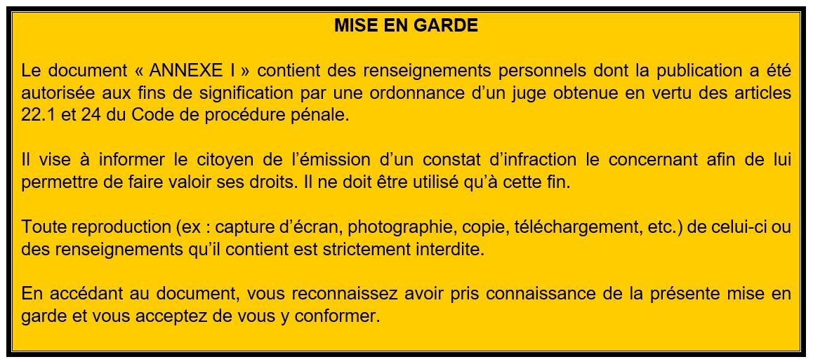 Mise en garde