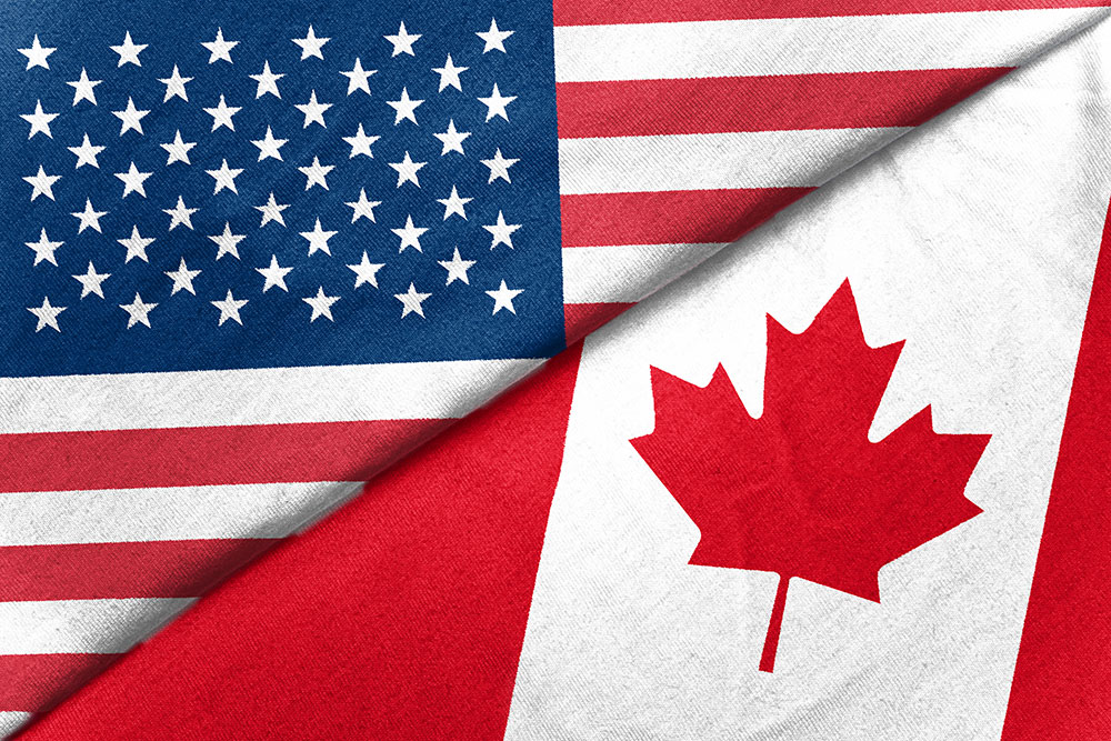Drapeau USA et Canada
