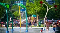 Jeux d'eau au parc Daniel-Johnson